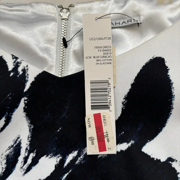 Tahari Size 2 Patterned Sleeveless Dress NWT - Picture 8 of 8